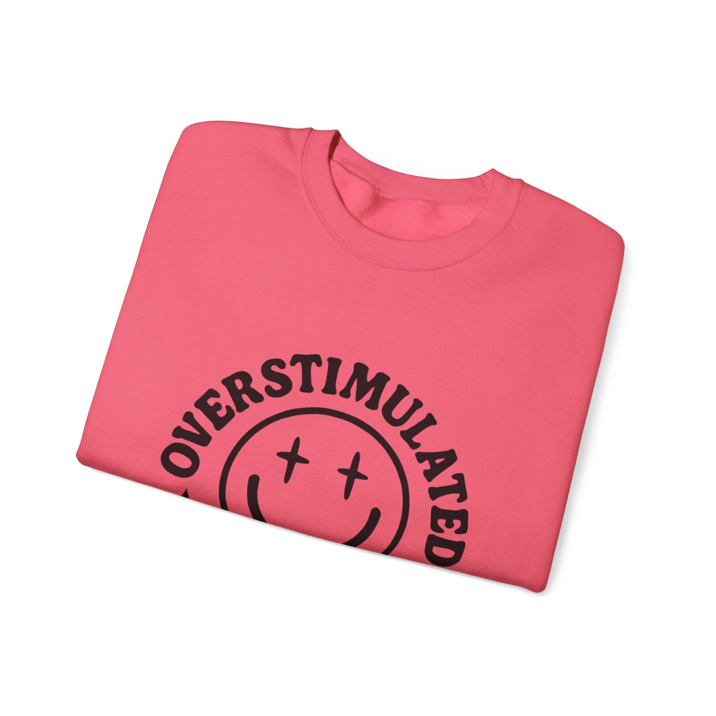 Overstimulated Mom's Club Crewneck Sweatshirt, Funny Gift for Moms, Cozy Lounge Wear, Mother's Day Gift, Parenting Humor Apparel