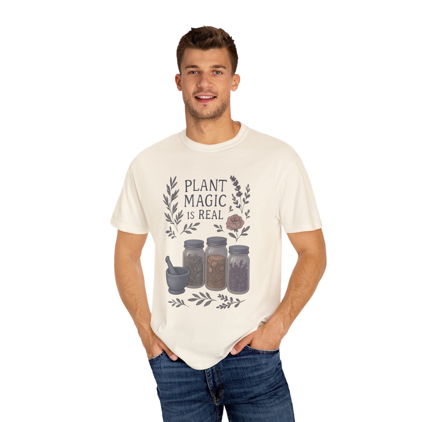 Plant Magic Unisex T-shirt, Herbalist Gift, Boho Tee, Nature Lover Shirt, Spiritual Fashion, Eco-Friendly Style