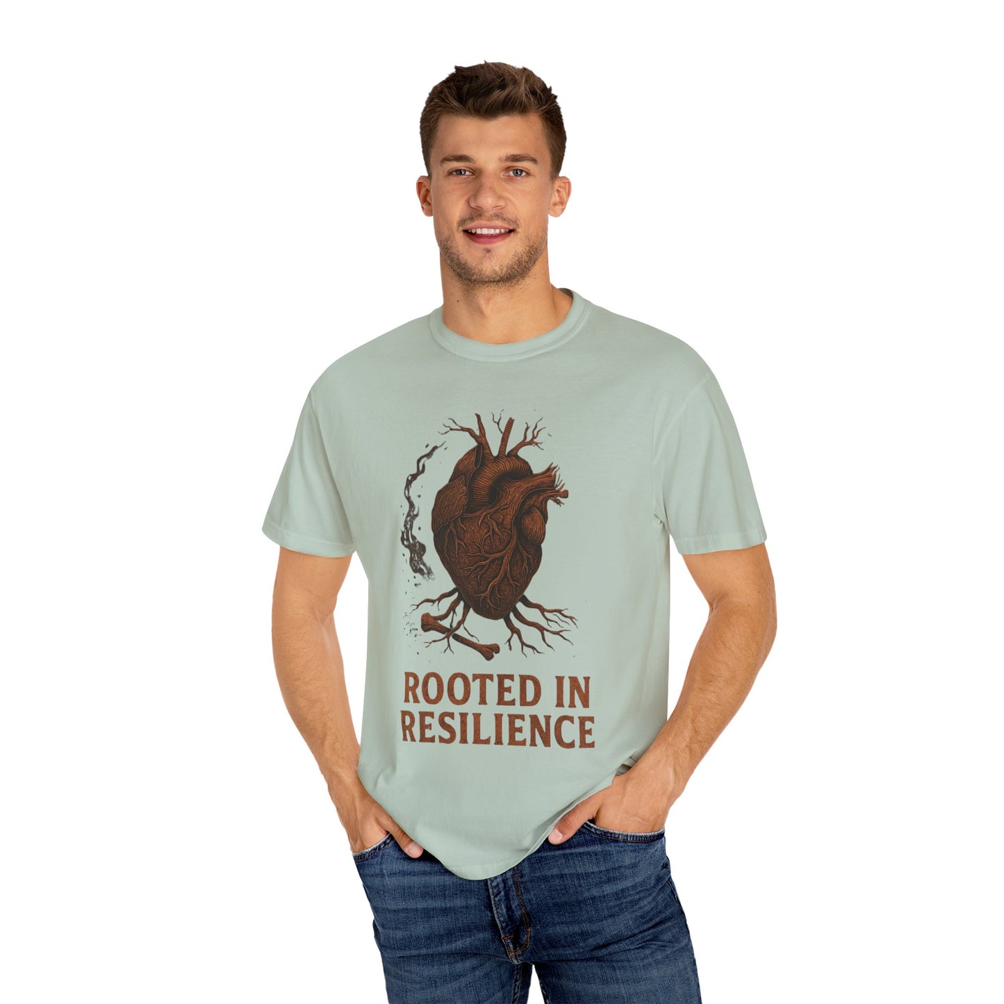 Resilient Heart T-Shirt - Rooted in Resilience Design, Gift for Friends, Inspirational Tee, Motivational Apparel, Perfect for Everyday Wear