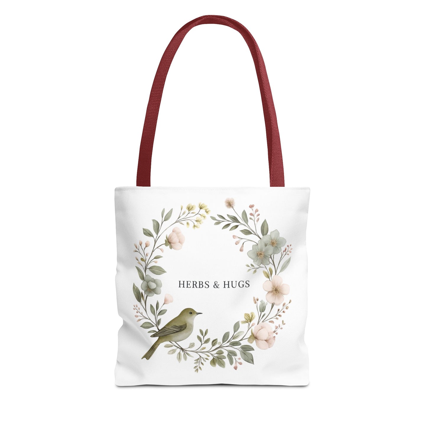 Herbs & Hugs Tote Bag | Floral Eco-Friendly Bag | Perfect for Gardening, Shopping, Beach Days, Mothers Day, Gift Ideas
