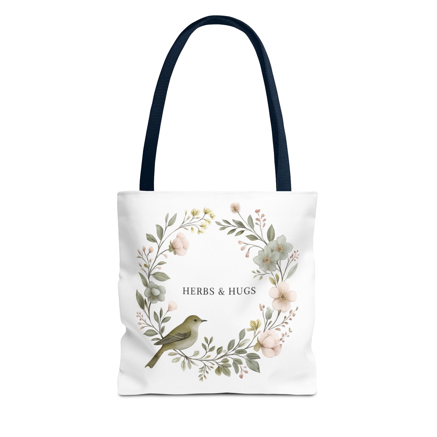 Herbs & Hugs Tote Bag | Floral Eco-Friendly Bag | Perfect for Gardening, Shopping, Beach Days, Mothers Day, Gift Ideas
