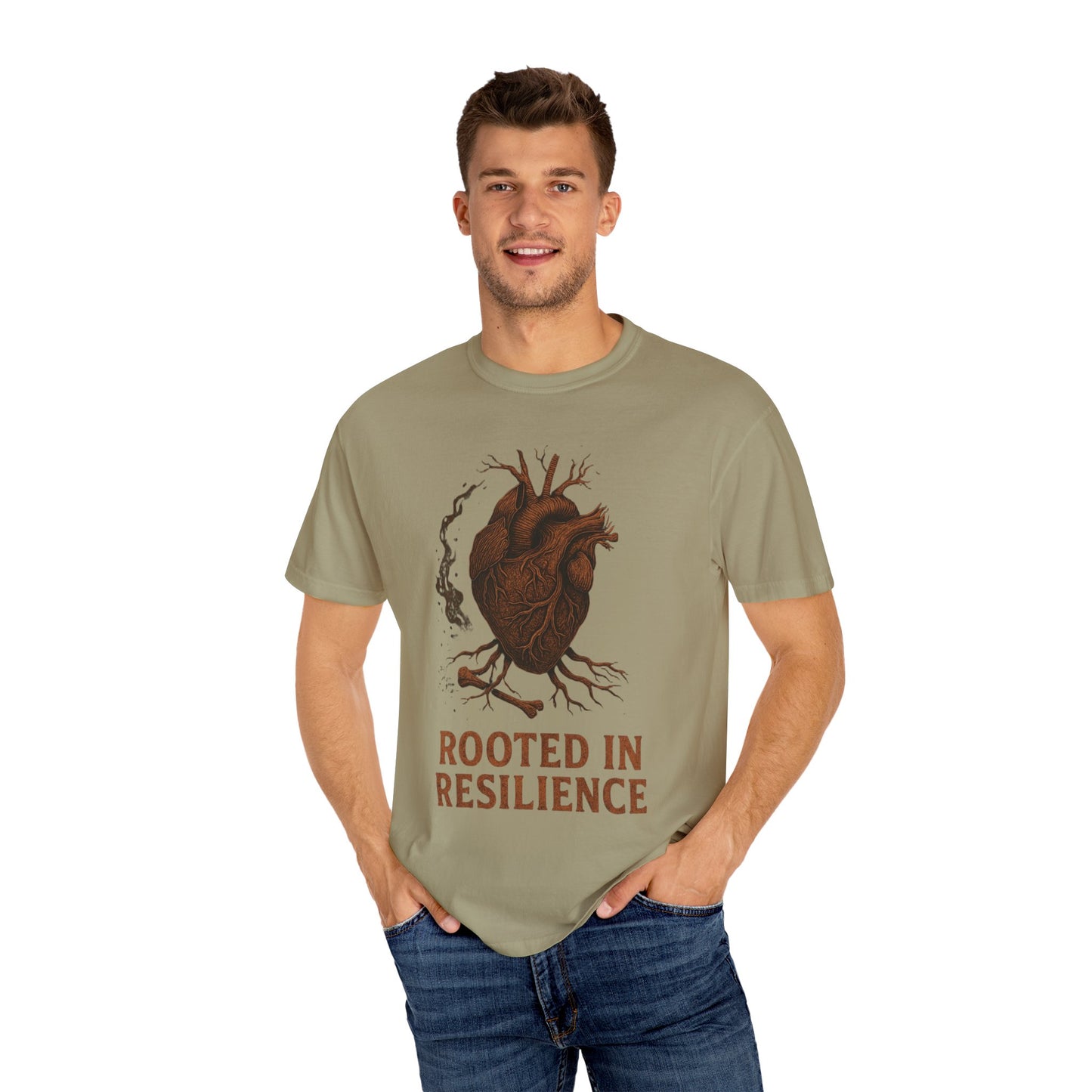Resilient Heart T-Shirt - Rooted in Resilience Design, Gift for Friends, Inspirational Tee, Motivational Apparel, Perfect for Everyday Wear