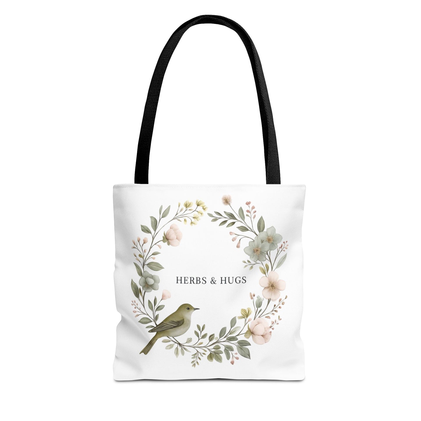 Herbs & Hugs Tote Bag | Floral Eco-Friendly Bag | Perfect for Gardening, Shopping, Beach Days, Mothers Day, Gift Ideas