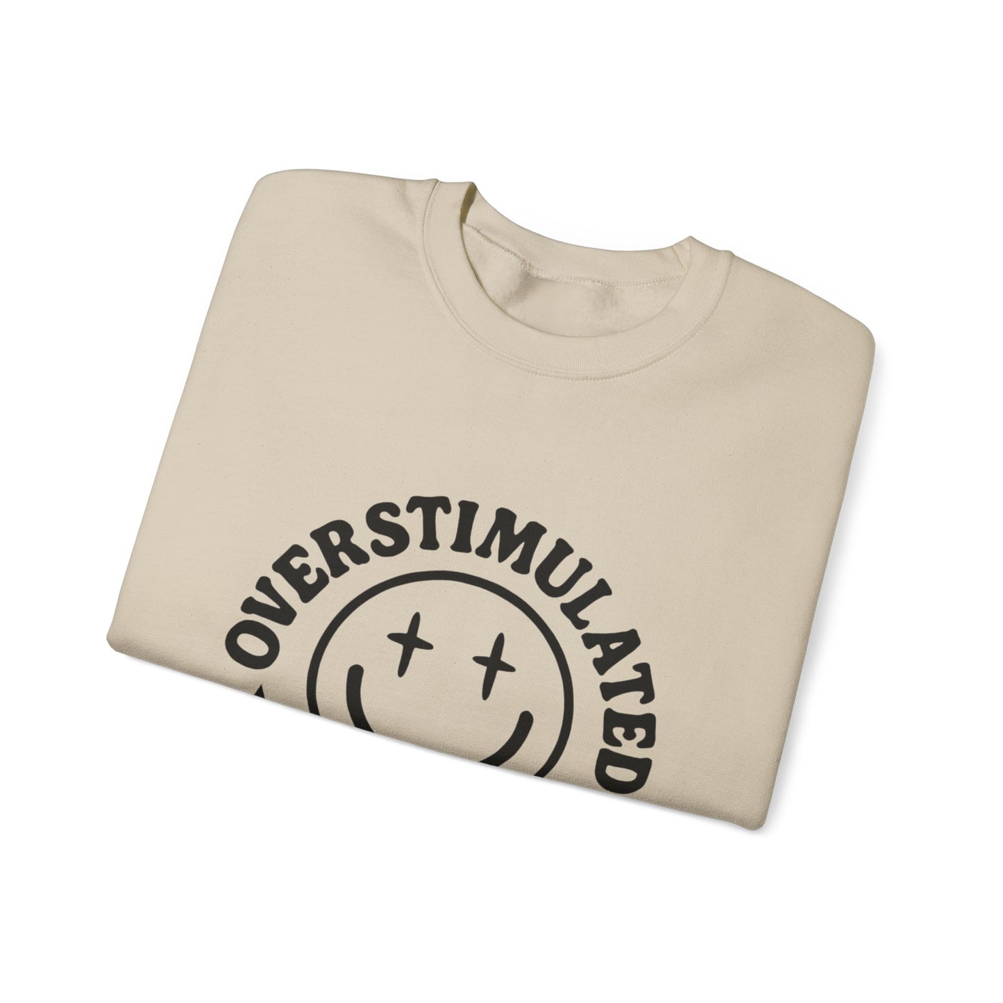 Overstimulated Mom's Club Crewneck Sweatshirt, Funny Gift for Moms, Cozy Lounge Wear, Mother's Day Gift, Parenting Humor Apparel