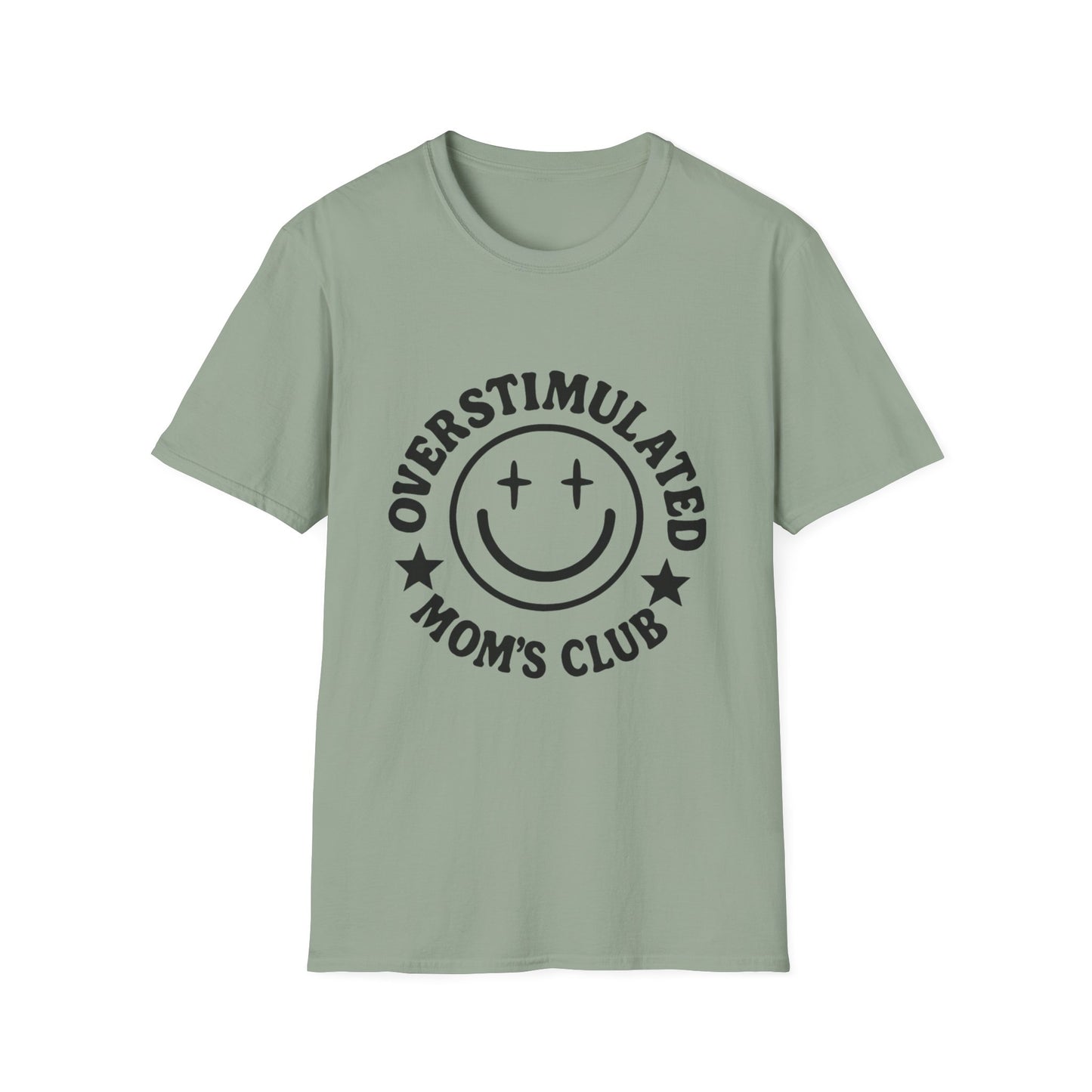 Overstimulated Mom's Club Unisex T-Shirt - Perfect Gift for Moms, Casual Wear, Family Gatherings, or Baby Showers