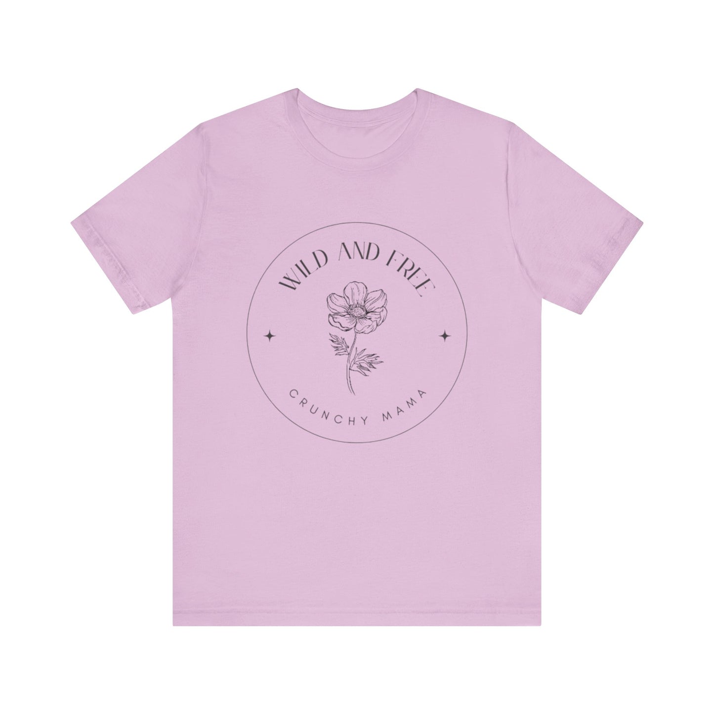 Wild & Free Floral Tee | Unisex Jersey T-Shirt, Boho Style, Casual Wear, Gift for Nature Lovers, Summer Outfit, Crunchy Mama