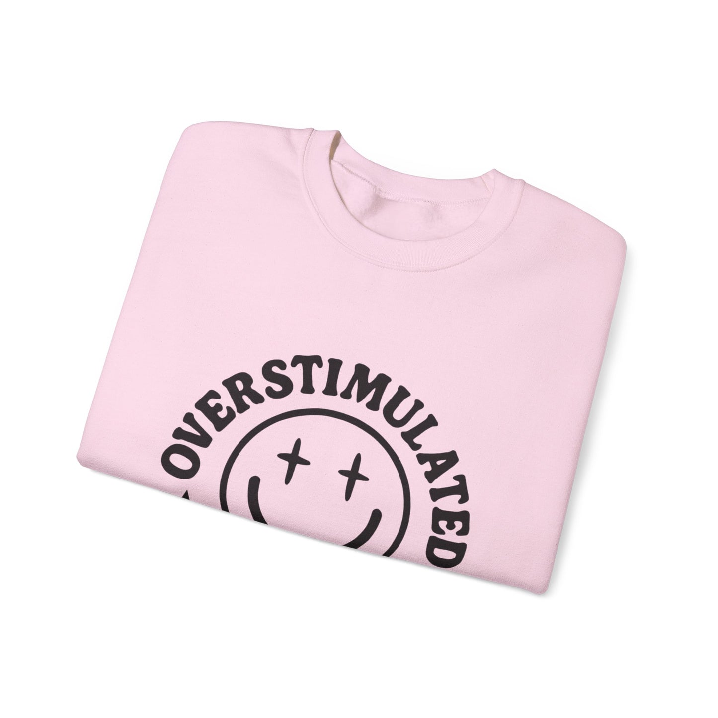 Overstimulated Mom's Club Crewneck Sweatshirt, Funny Gift for Moms, Cozy Lounge Wear, Mother's Day Gift, Parenting Humor Apparel