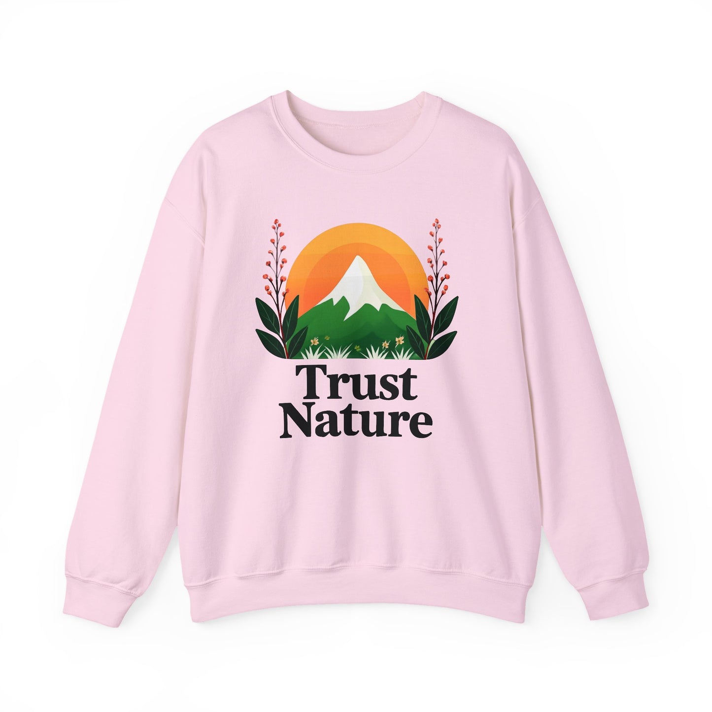 Trust Nature Crewneck Sweatshirt, Cozy Nature Inspired Apparel, Perfect Gift for Nature Lovers, Eco Friendly Fashion, Adventure Ready