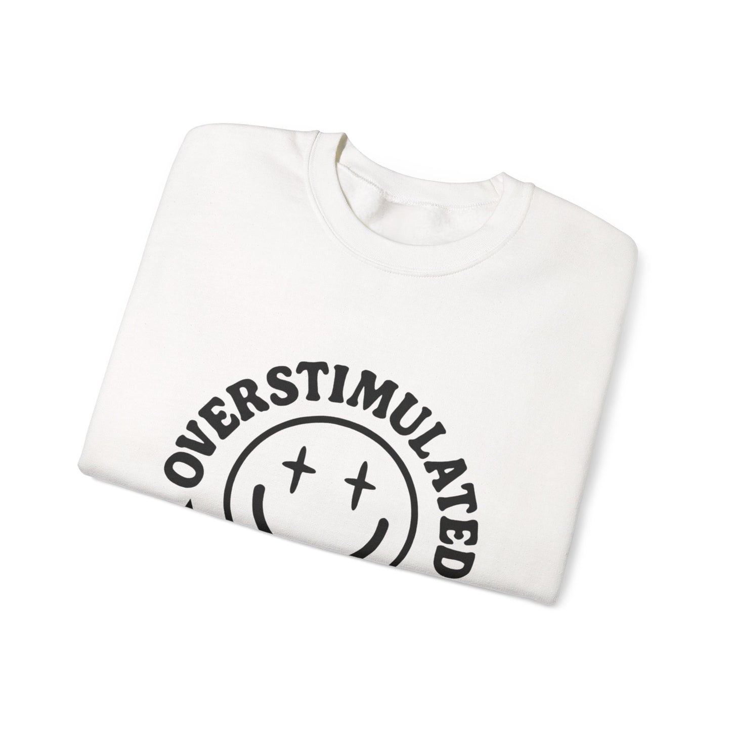 Overstimulated Mom's Club Crewneck Sweatshirt, Funny Gift for Moms, Cozy Lounge Wear, Mother's Day Gift, Parenting Humor Apparel