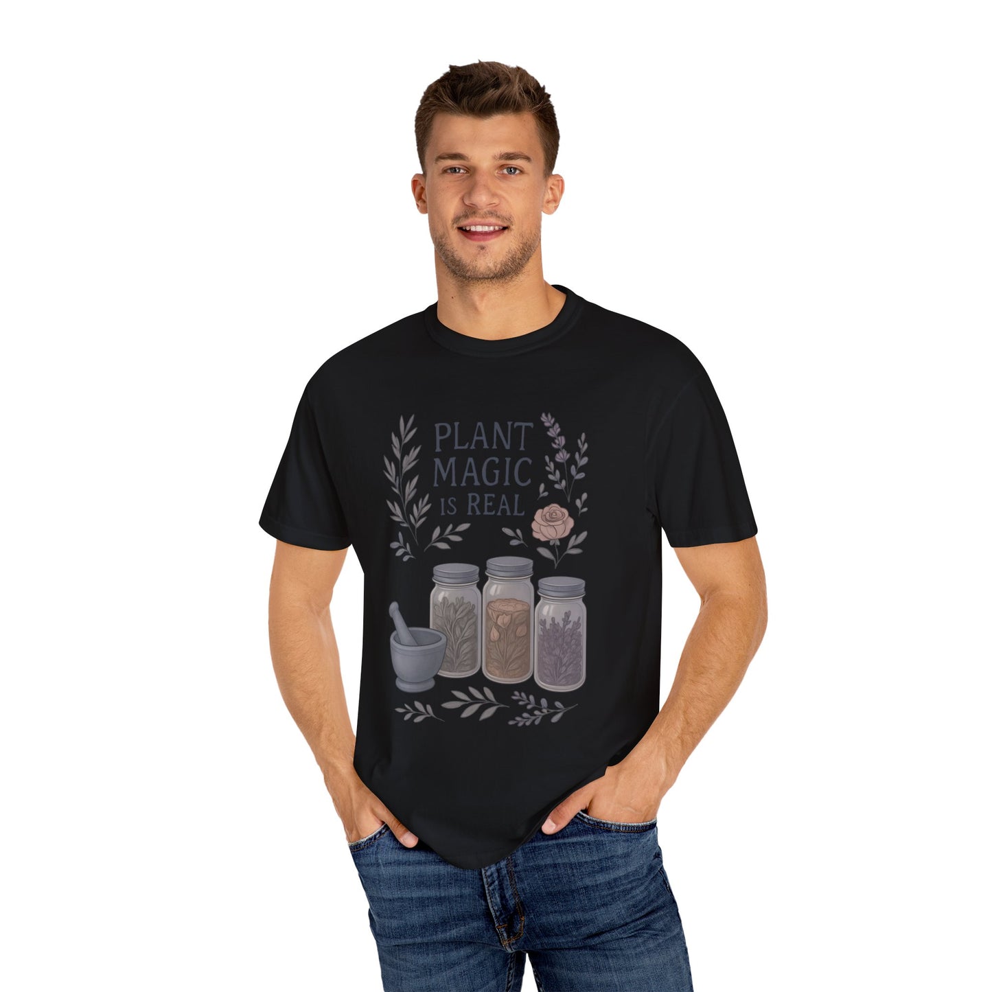 Plant Magic Unisex T-shirt, Herbalist Gift, Boho Tee, Nature Lover Shirt, Spiritual Fashion, Eco-Friendly Style