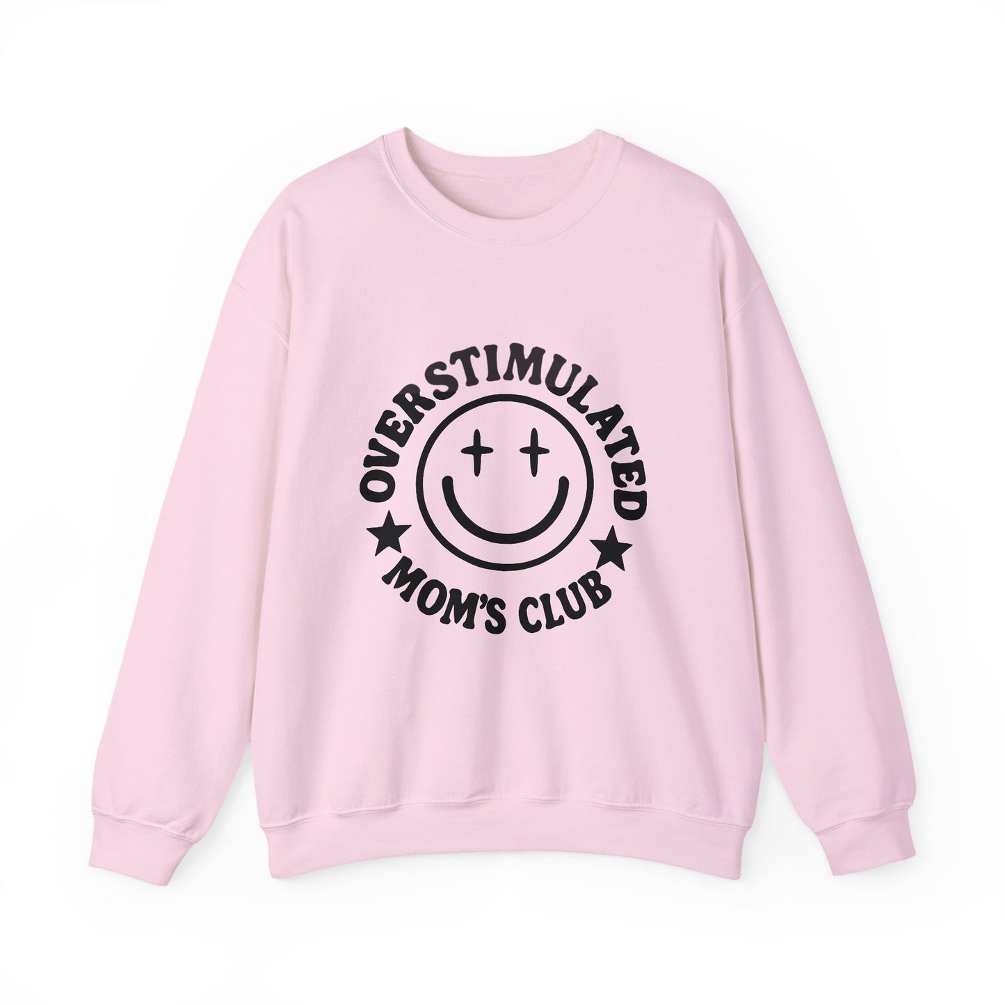 Overstimulated Mom's Club Crewneck Sweatshirt, Funny Gift for Moms, Cozy Lounge Wear, Mother's Day Gift, Parenting Humor Apparel
