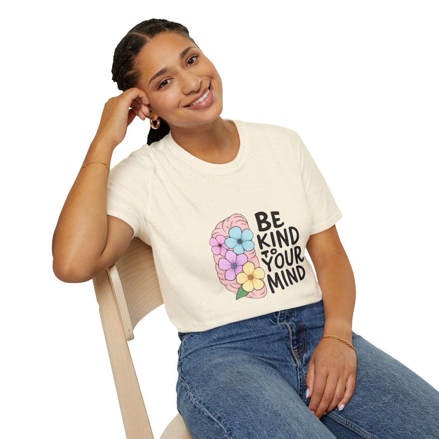 Be Kind to Your Mind T-Shirt, Unisex Softstyle Tee, Mental Health Awareness Shirt, Positive Vibes Apparel, Gift Idea for Friends