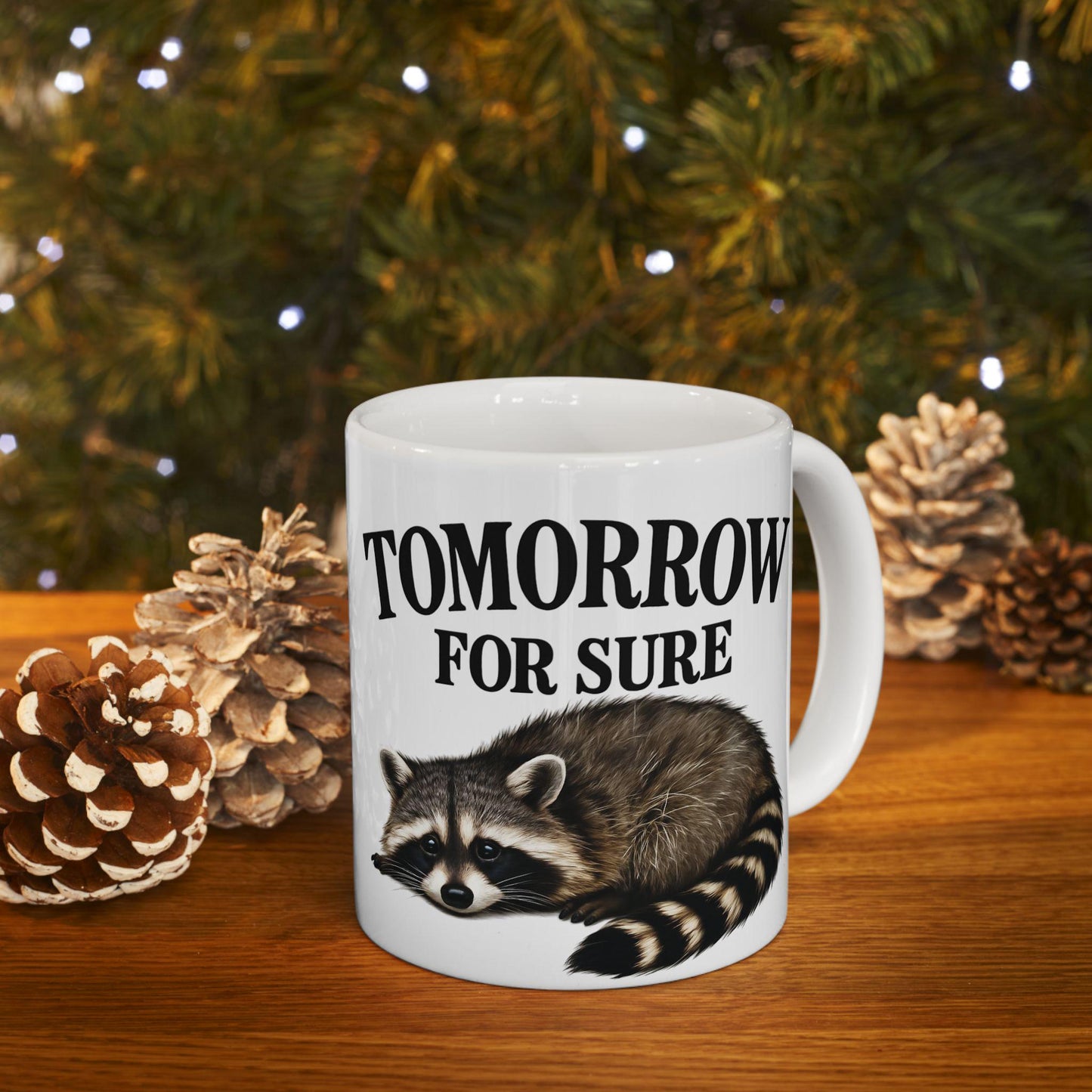 Whimsical Raccoon Ceramic Mug, Perfect for Animal Lovers, Gifts for Friends, Home Decor, Cute Coffee Cup, Funny Mug