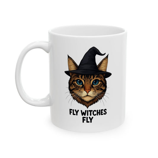 Funny Cat Ceramic Mug | Gift for Cat Lovers | Cute Coffee Cup for Home & Office | Birthday, Christmas, Pet Adoption Day