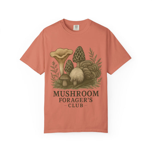 Mushroom Forager's Club T-Shirt, Nature Lover Tee, Gift for Foragers, Plant Enthusiast Apparel, Outdoor Adventure Clothing