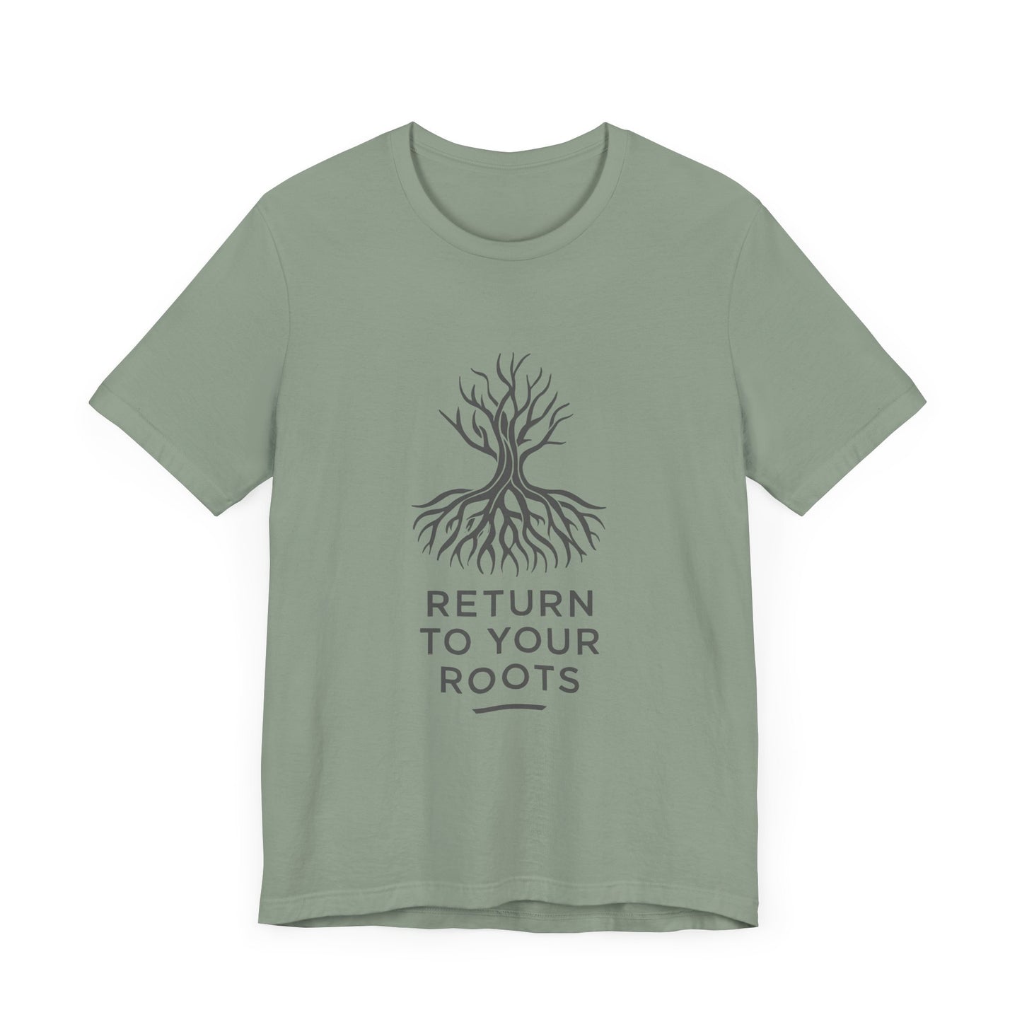 Inspirational Unisex Jersey Tee - 'Return to Your Roots' - Nature Lovers Shirt, Gift for Gardeners, Eco-Friendly Apparel, Motivational