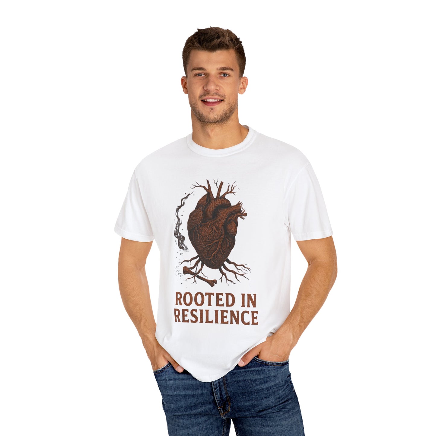 Resilient Heart T-Shirt - Rooted in Resilience Design, Gift for Friends, Inspirational Tee, Motivational Apparel, Perfect for Everyday Wear