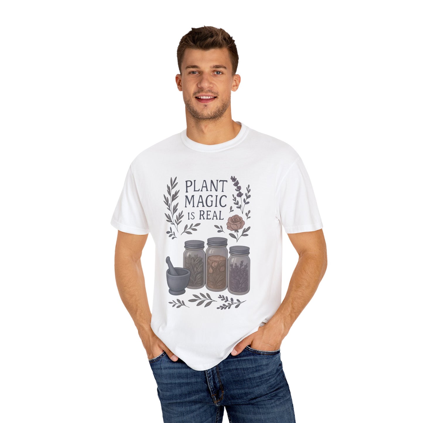 Plant Magic Unisex T-shirt, Herbalist Gift, Boho Tee, Nature Lover Shirt, Spiritual Fashion, Eco-Friendly Style