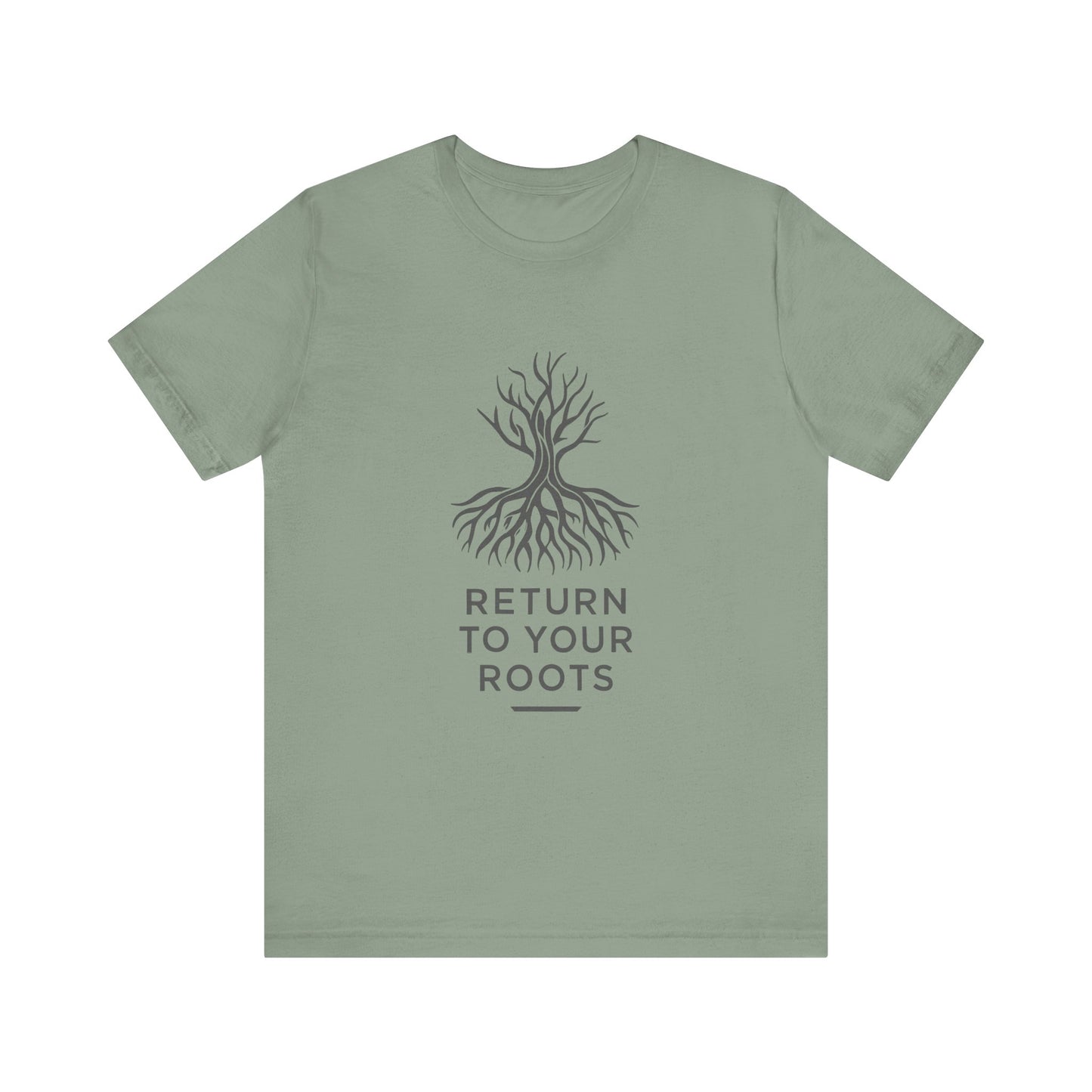 Inspirational Unisex Jersey Tee - 'Return to Your Roots' - Nature Lovers Shirt, Gift for Gardeners, Eco-Friendly Apparel, Motivational