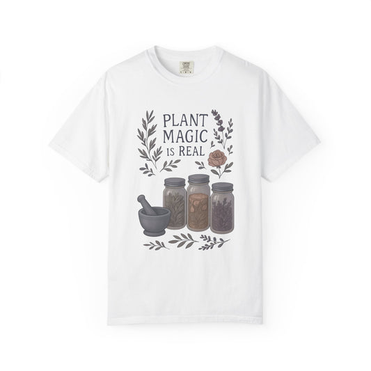 Plant Magic Unisex T-shirt, Herbalist Gift, Boho Tee, Nature Lover Shirt, Spiritual Fashion, Eco-Friendly Style