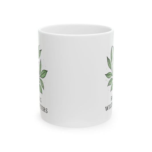 Eco-Friendly Ceramic Mug, Perfect for Plant Lovers, Nature Lovers Gift, Tea Coffee Mug, Greenery Design, Gardening Gift