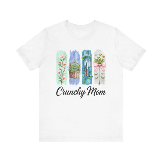 Crunchy Mom Unisex Tee, Perfect for Mother's Day, Gardening, Plant Lovers, Casual Wear, Gift for Moms, Nature Inspired Shirt