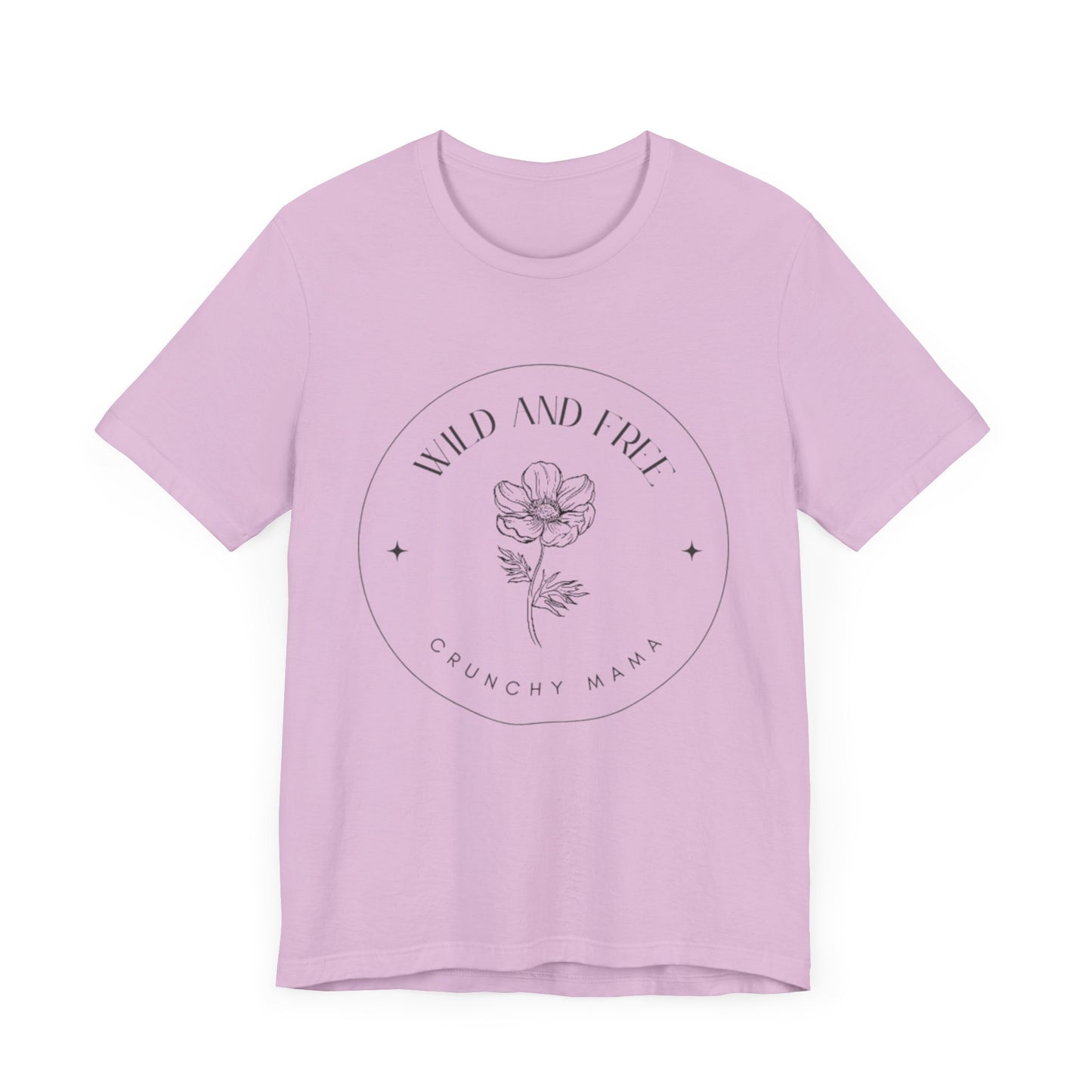 Wild & Free Floral Tee | Unisex Jersey T-Shirt, Boho Style, Casual Wear, Gift for Nature Lovers, Summer Outfit, Crunchy Mama