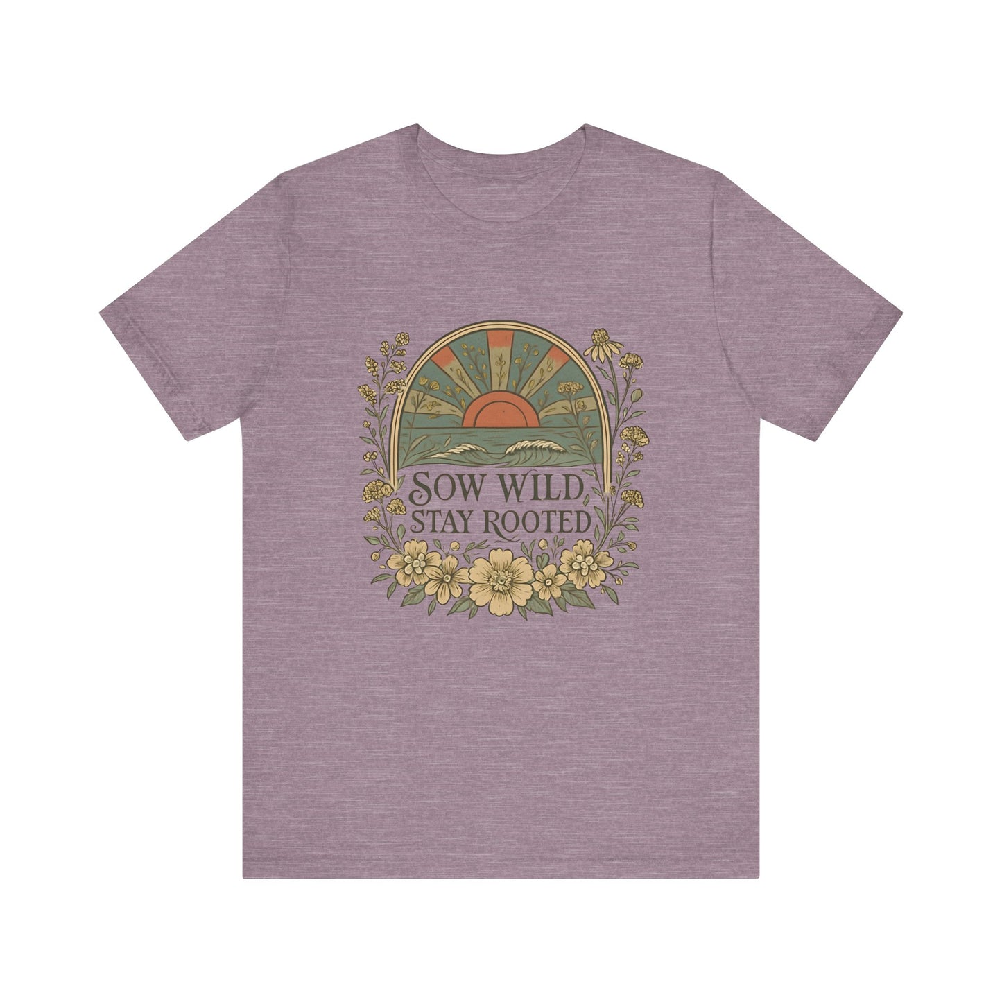 Garden Inspired Unisex Jersey Tee - Sow Wild Stay Rooted, Gift for Nature Lovers, Summer Style, Eco-Friendly, Casual Apparel