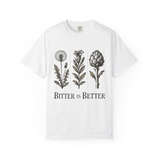 Botanical Graphic Tee, Bitter is Better T-shirt, Nature Lover's Shirt, Gift for Plant Enthusiasts, Eco-Friendly Casual Wear